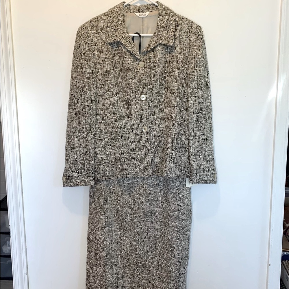 Bleyle Vintage Silk Woven Career Skirt Jacket Set